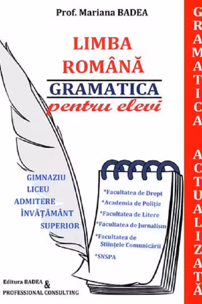Gramatica actualizată. Admitere liceu, facultate