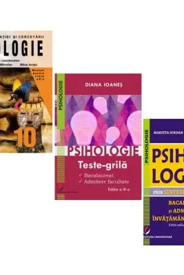 Pachet 3 carti Bacalaureat si admitere la Facultatea de Psihologie. Manual, teste grila si sinteze - Mielu Zlate, Florica Dumitrescu, Diana Ioanes