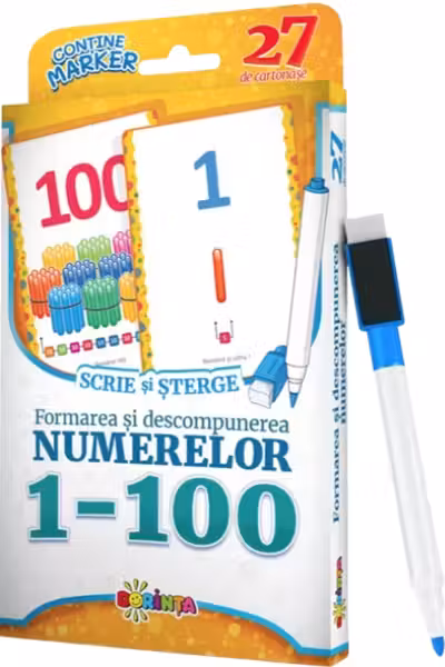 27 de cartonase. Scrie si sterge. Formarea si descompunerea numerelor
