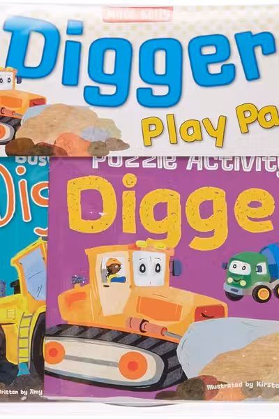 Busy Machines Tractors Play Pack Puzzle Activity for Childrens