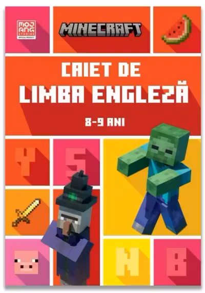 MINECRAFT. Caiet de limba engleza 8-9 ani