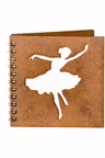 Agenda 10x10 personalizata din lemn cu o balerina