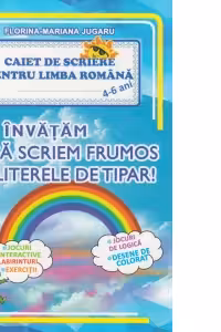 Invatam sa scriem frumos literele de tipar. Caiet de scriere pentru limba romana, 4-6 ani