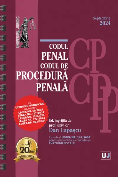 Codul penal si codul de procedura penala Septembrie 2024 Ed. spiralata