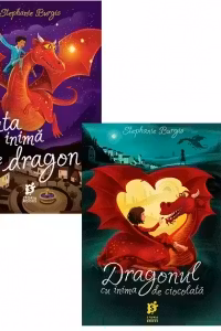 Pachet 2 carti Stephanie Burgis: 1. Fata cu inima de dragon, 2. Dragonul cu inima de ciocolata