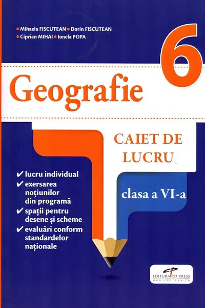 Geografie - Clasa 6 - Caiet de lucru
