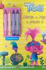 TROLII. DESENAM CU POPPY SI PRIETENII EI. Carte de desenat cu 4 creioane cerate