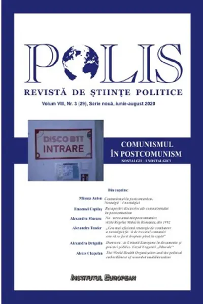 Polis vol.4 nr.4(14) Serie nouă Septembrie-noiembrie 2016 Revista de Științe Politice