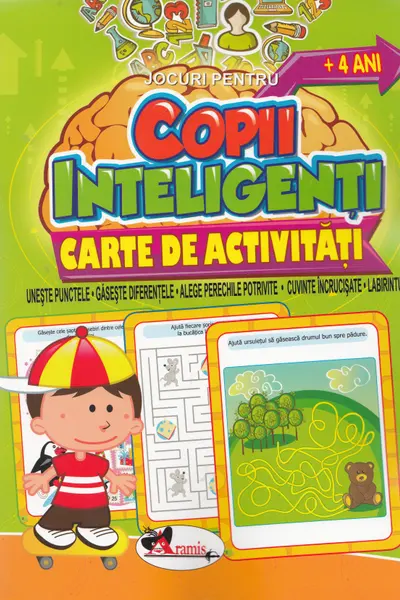 Jocuri pentru copii inteligenti, +4 ani. Carte de activitati