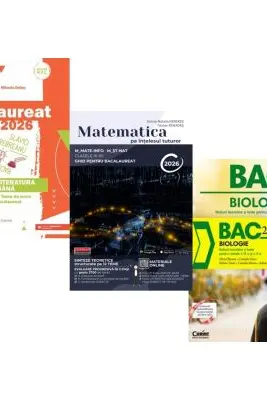 Pachet Bacalaureat 2026, Limba si literatura romana, Matematica pe intelesul tuturor M-mate-info, M-stiintele naturii si Biologie. Notiuni teoretice si teste pentru clasele 9-10 - Mihaela Dobos, Teohar Mihadas, Silvia Olteanu