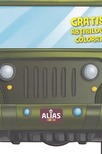 Jeep. Abtibilduri colorate + jucărie