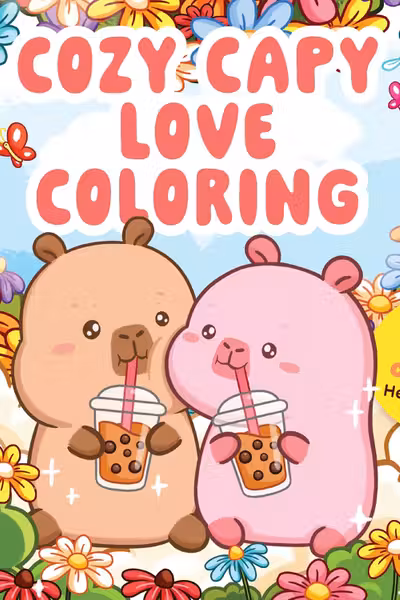 Cozy Capy Love Coloring