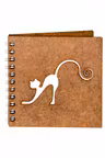 Agenda 10x10 personalizata din lemn cu pisica