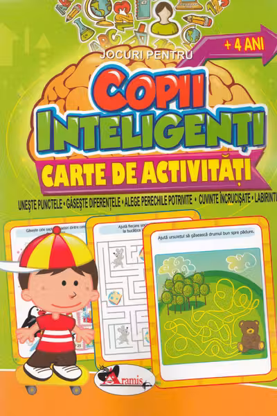 Jocuri pentru copii inteligenti, +4 ani. Carte de activitati