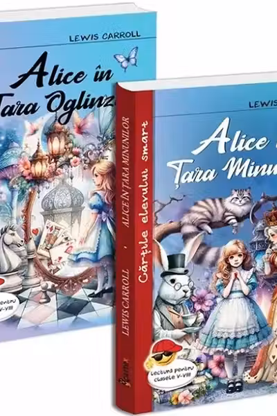 Pachet 2 cărți: Alice în Țara Minunilor + Alice în Țara Oglinzilor