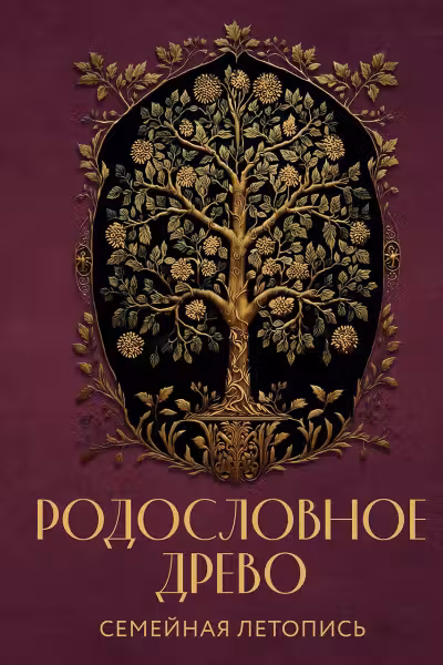 РОДОСЛОВНОЕ ДРЕВО. Семейная летопись. Индивидуальная книга фамильной истории (красная)