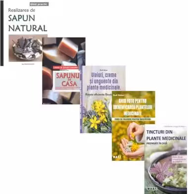 Pachet 5 carti: Sapunul de casa si plante medicinale - Daniela Paraschiv, Rudi Beiser, Sylvain Chevallier