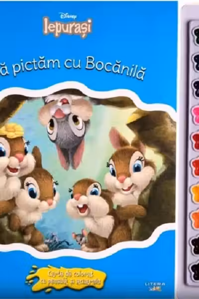 Sa pictam cu Bocanila. Carte de colorat cu pensula si acuarele