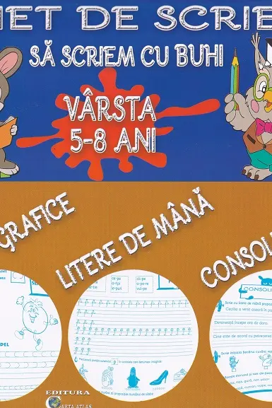 Să scriem cu Buhi, caiet de scriere 5-8 ani
