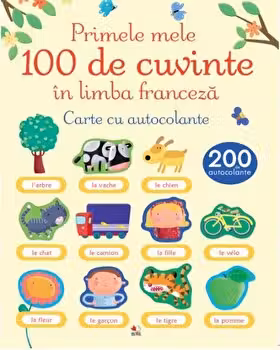 PRIMELE 100 DE CUVINTE IN LIMBA FRANCEZA. Carte cu autocolante