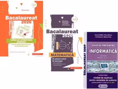 Pachet Bacalaureat 2026. Limba si literatura romana, Matematica M-stiintele-naturii si M-tehnologic si Informatica. Ghid de pregatire clasele 11-12 intensiv Pascal C/C++ - Mihaela Dobos, Mihai Monea, Susana Galatean