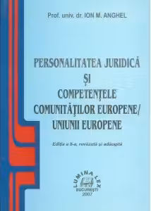 Personalitatea juridica si competentele Uniunii Europene