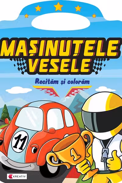 Masinutele vesele. Recitam si coloram