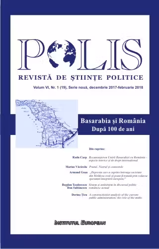 Polis Vol.6 Nr.1(19) Serie nouă Decembrie 2017-Februarie 2018 Revista de Științe Politice