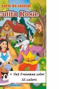 Scufita Rosie. Carte de colorat + poveste (format B5)