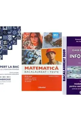 Pachet Bacalaureat 2026. Ghid complet Limba si literatura romana, Matematica M2 Tehnologic si Informatica clasele 11-12, intensiv Pascal C/C++ - Delia Ambrosie, Daniela Stoica, Susana Galatean