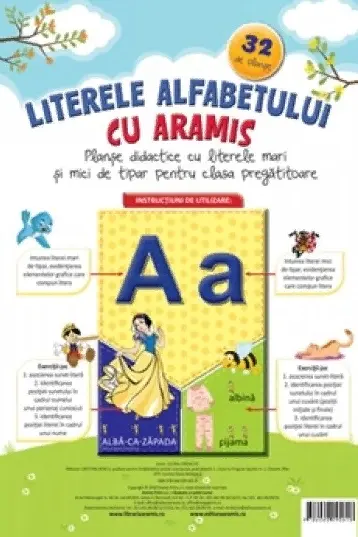 Literele alfabetului cu Aramis - 32 de planse