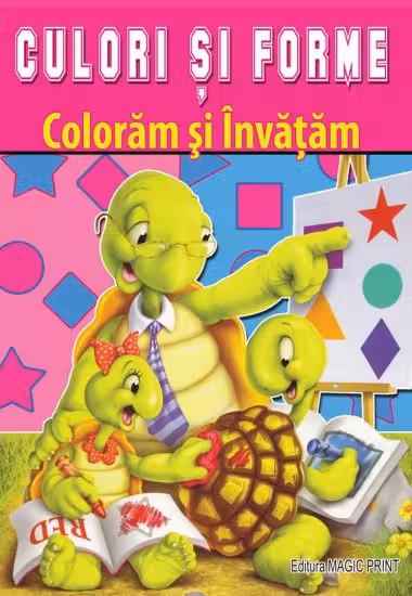 Culori si forme - broaste/ carte de colorat