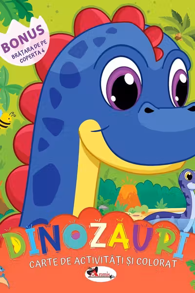 Dinozauri. Carte de colorat cu activitati