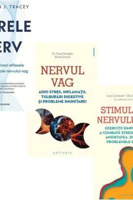 Pachet 3 carti: Marele nerv, Nervul vag si Stimularea nervului vag - Dr. Kevin J. Tracey, Dr. Yann Rougier, Eric Cobb
