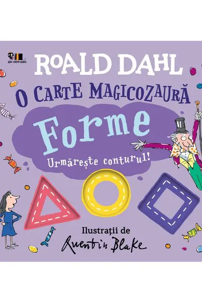 O carte magicozaura. Forme. Urmareste conturul!