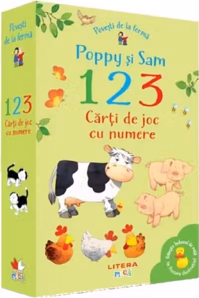 POVESTI DE LA FERMA. POPPY SI SAM. 1 2 3. Carti de joc cu numere