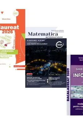 Pachet Bacalaureat 2026, Limba si literatura romana, Matematica pe intelesul tuturor M-mate-info, M-stiintele naturii si Informatica. Ghid de pregatire clasele 11-12 intensiv Pascal C/C++ - Mihaela Dobos, Teohar Mihadas, Susana Galatean