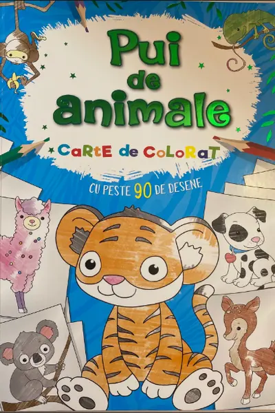 Pui de animale - Carte de colorat