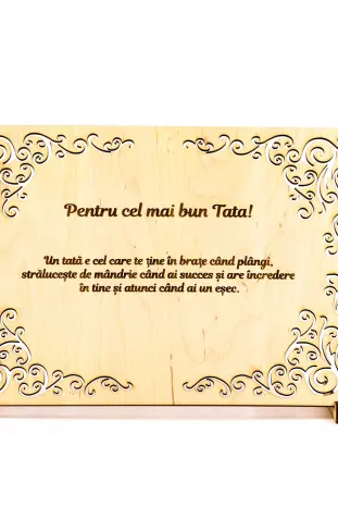 Diploma personalizata din lemn- Pentru cel mai bun Tata!