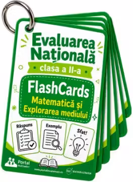 Flash Cards Matematica si Explorarea Mediului Evaluarea Nationala clasa a 2-a