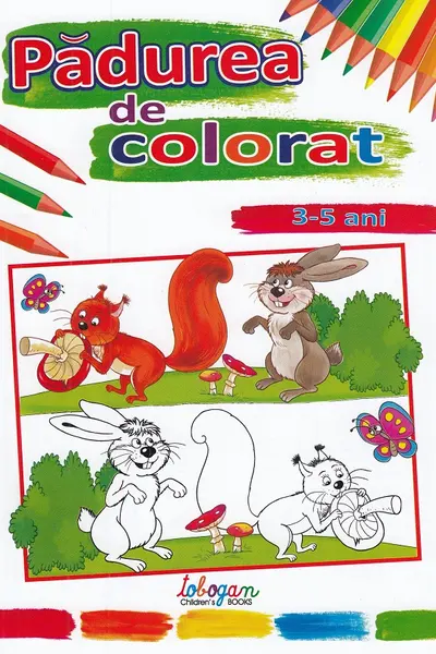Pădurea de colorat 3-5 ani