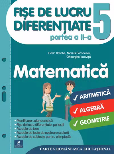 Matematica - Clasa 5. Partea 2- Fişe de lucru diferenţiate