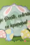 De Paste coloram cu iepurasul. Carte colorat