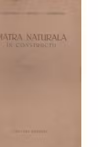 Piatra naturala in constructii