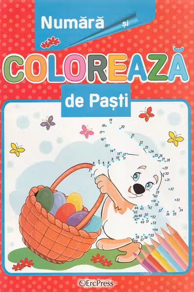 Numara si coloreaza de Pasti