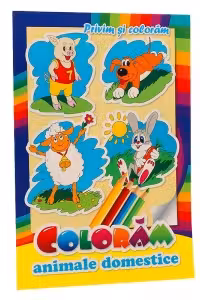 Privim si coloram. Coloram animale domestice