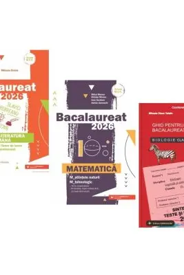 Pachet Bacalaureat 2026. Limba si literatura romana, Matematica M-stiintele-naturii si M-tehnologic si Biologie clasele 9-10 - Mihaela Dobos, Mihai Monea, Stelica Ene