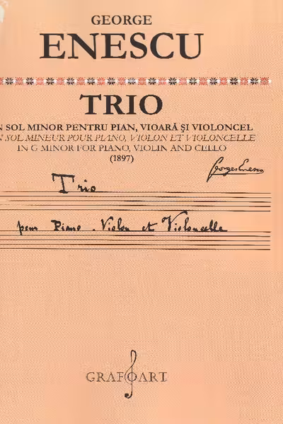 Trio în sol minor pentru pian, vioară și violoncel (1897)