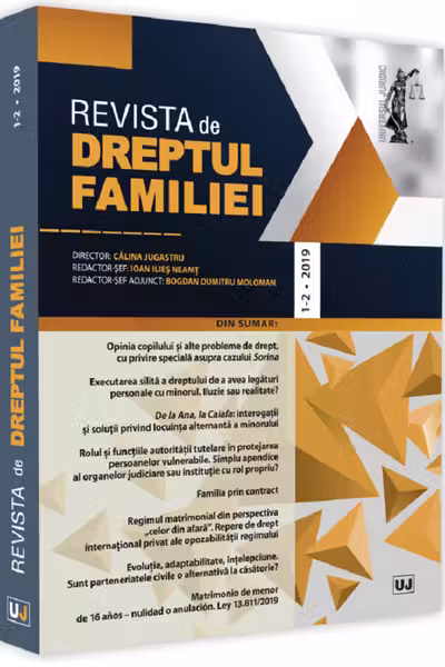Revista de Dreptul Familiei 1-2 din 2019