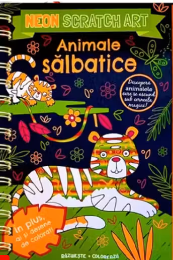 Animale salbatice Neon scratch art